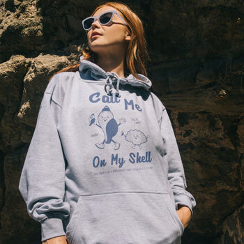 Call Me On My Shell Women's Staycation Slogan Hoodie, 2 of 4