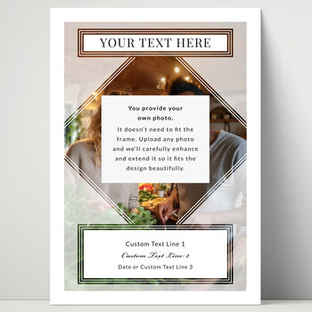 Our First Date Couples Photo Print Personalised Dating Gift, 2 of 5