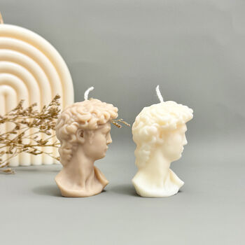 Statue Of David Bust Candle Roman Sculpture Gift, 4 of 11