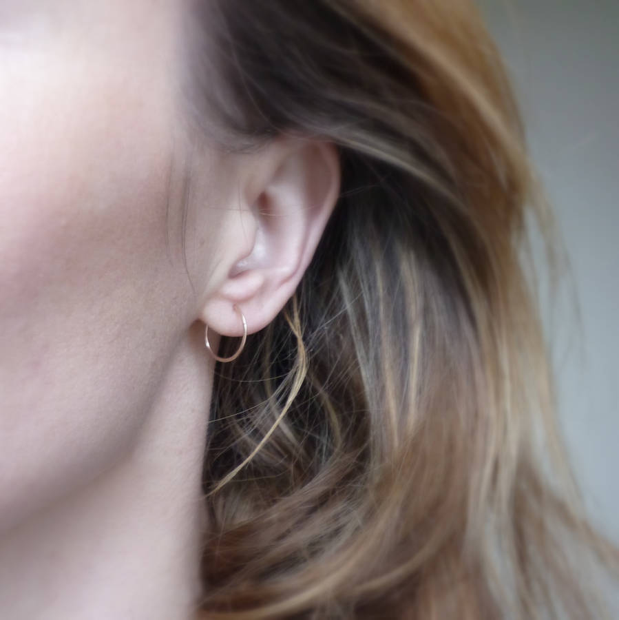 Rose Gold Tiny Hoop Earrings By Dorota Todd Notonthehighstreet Rose Gold Tiny Hoop Earrings
