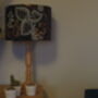 Black And Burnt Orange Exotic Floral Lampshade, thumbnail 1 of 6