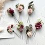 Dusty Rose, Pink And Blush Floral Hair Pins, thumbnail 5 of 7