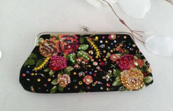 The 'Forget Me Not' Floral Swarovski Purse, 3 of 4