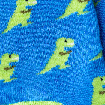 Dinosaur T Rex Bamboo Socks For Children, 2 of 3