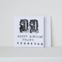 Personalised Name And Age Handprinted Birthday Card, thumbnail 1 of 2
