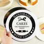 Personalised Handmade With Love Round Cake Storage Tin, thumbnail 1 of 5