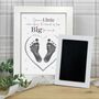 Baby Hand Or Foot Print Framed Ink Keepsake Kit With Two Designs, thumbnail 3 of 12