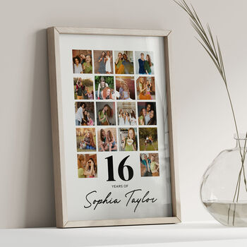 Personalised 16th Birthday Photo Collage, 16th Birthday Gift, 6 of 6