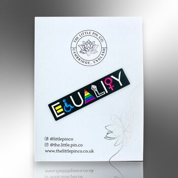 Equality Enamel Lapel Pin With Inclusive Symbols For Gender And Lgbtiqia+ Rights, 5 of 8
