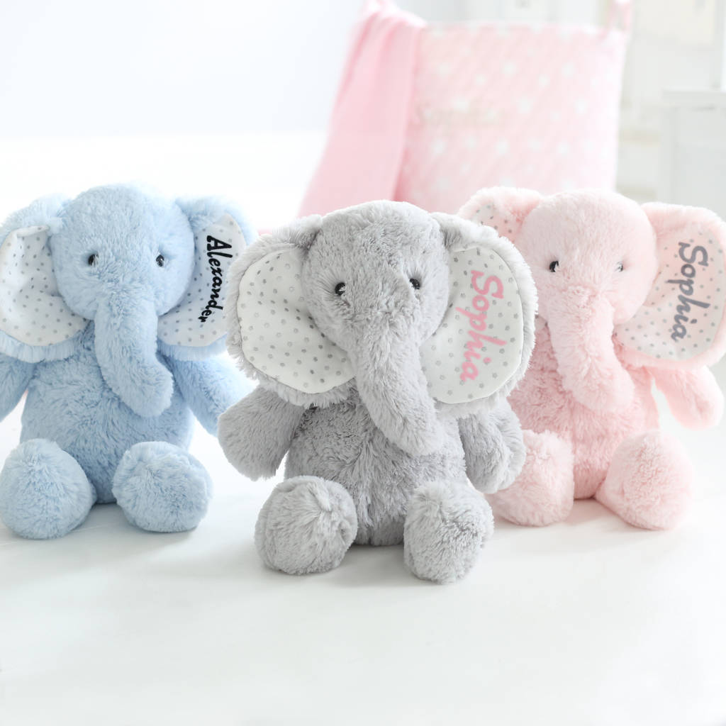 personalised elephant teddy