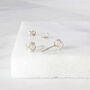 Silver 60th Birthday Knot Stud Earrings, thumbnail 5 of 11