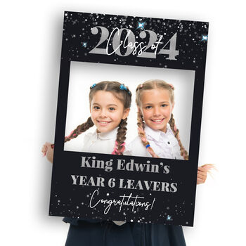Black / Silver School Leavers Selfie Frame And Sign, 2 of 6