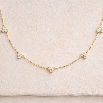 Trio Diamond Stud Earrings, 3 of 4