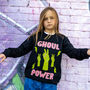 Ghoul Power Girls' Halloween Costume Sweatshirt, thumbnail 1 of 4