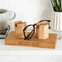 Solid Oak Personalised Glasses Stand, thumbnail 7 of 12