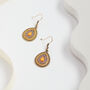 Yellow And Pink Teardrop Earrings, thumbnail 2 of 3