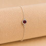 Personalised Sterling Silver January Birthstone Garnet Bracelet, thumbnail 2 of 11
