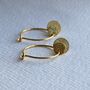 Double Disc Hoops In Gold Plated Sterling Silver, thumbnail 6 of 7