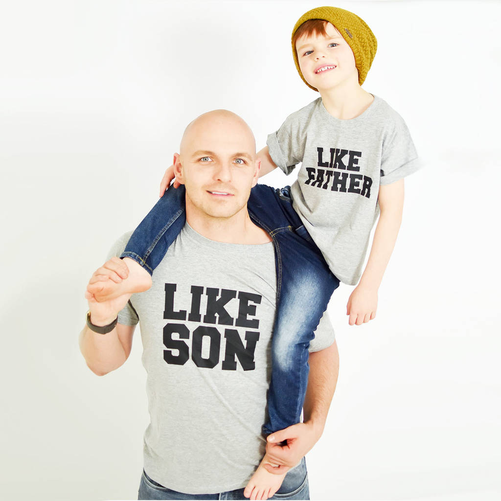 'Like Father Like Son' Matching Tshirt Set By Rocket & Rose