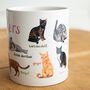 'Lickers' Ceramic Cat Mug, thumbnail 5 of 7