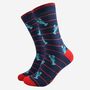 Men's Bamboo Socks Christmas Lobsters Navy Red, thumbnail 2 of 5