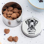 Personalised Labrador Dog Storage Tin With Treats, thumbnail 2 of 3