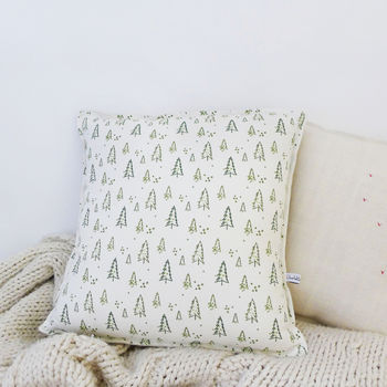 Nordic Trees Linen Cushion, 2 of 5