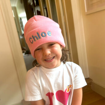 Personalized Embroidered Beanie Hat, 3 of 3