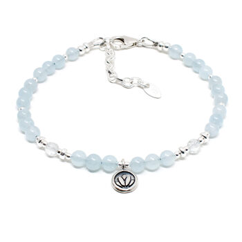 Calm And Light Aquamarine Gemstone Bracelet, 3 of 3