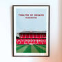 Manchester Utd Football Stadium Art Print Gift, Framed Or Unframed, thumbnail 1 of 9