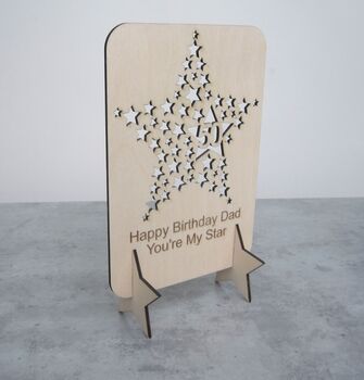 Personalised Wood Cut Out Star Plaque, 2 of 4