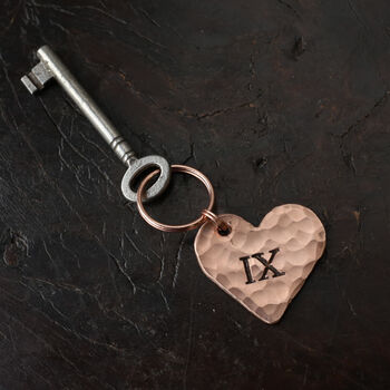 9th Anniversary Copper Heart Keyring, 3 of 7