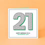Happy 21st Birthday To A Wonderful Son Card, thumbnail 1 of 2