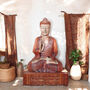 Large Wooden Buddha Statue Ornament For Home Meditation, thumbnail 5 of 11