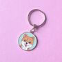 Shiba Inu Enamel Keyring, thumbnail 1 of 2