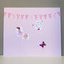 Giant Pink Bunting Magnetic Noticeboard, thumbnail 1 of 2