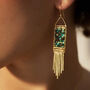 Peace Crystal Chrysocalla Statement Earrings, thumbnail 6 of 8