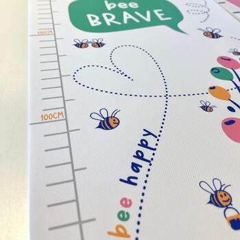 Personalised Bee You Flower Height Chart, 4 of 10