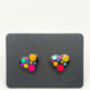 Mini Disco Stud Earrings With Colourful Glitter, thumbnail 8 of 12