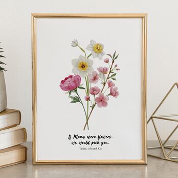 Personalised Birth Flower If Mums Were Flowers Print, 6 of 6