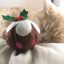 Catnip Toys, Christmas Pudding Cat Toy, thumbnail 3 of 7