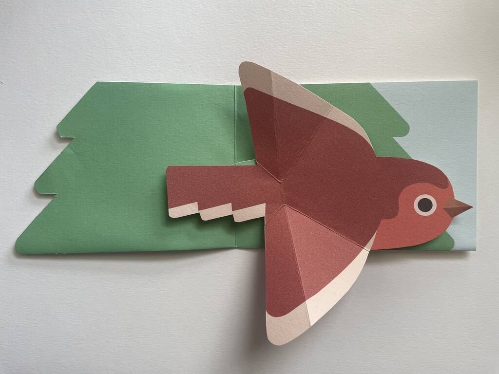 Handmade Robin In The Tree Pop Up Christmas Card, 1 of 3