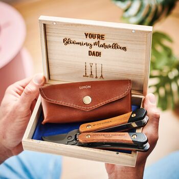 Gardening Tool And Leather Holder Gift Boxed For Dad, 3 of 3