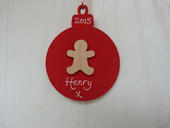Personalised Christmas Gingerbread Bauble, 3 of 5