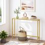 Gold Hallway Tempered Glass Console Entryway Table, thumbnail 3 of 9