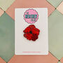 Remembrance Day Poppy Brooch Red Glitter Resin, thumbnail 1 of 4