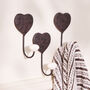 Set Of Three Personalised Heart Wall Hooks, thumbnail 2 of 4