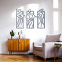 Three Muses: Contemporary Wooden Ladies Wall Art, thumbnail 11 of 12