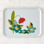 Retro Flowers Large Wooden Tray, thumbnail 1 of 7