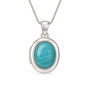 Personalised Sterling Silver Amazonite Gemstone Locket Necklace, thumbnail 3 of 9